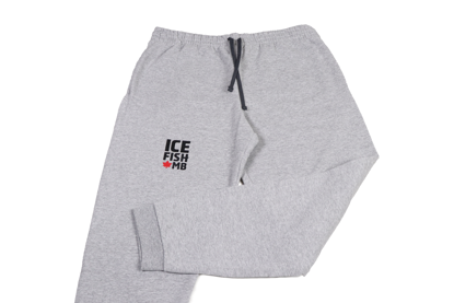 Image de Pantalon de survêtement gris, logo Ice Fish
